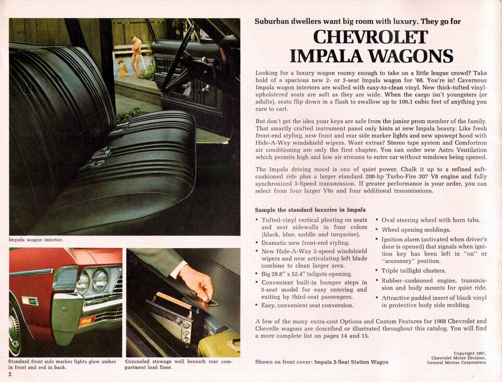 1968 Chevrolet Wagons Brochure Page 9